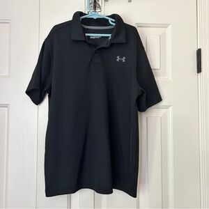 Boys under Armour polo shirt sleeve black